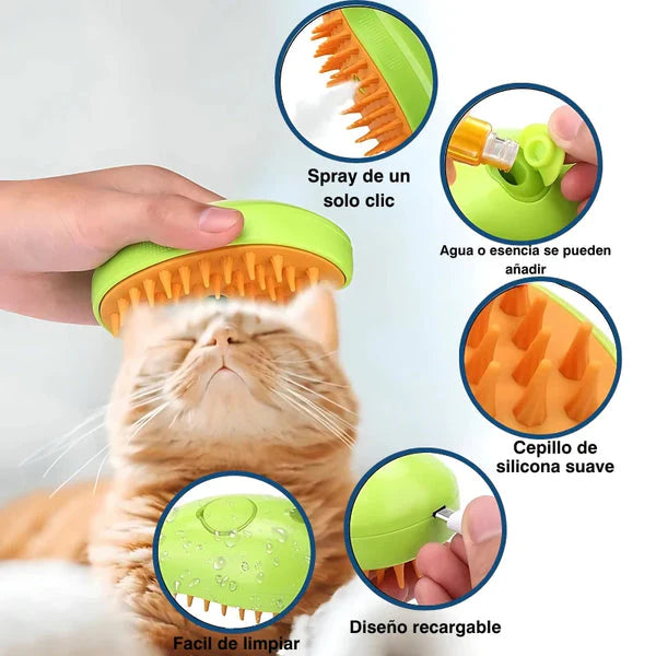 PetBrush™ Cepillo a Vapor Multifuncional Mascota