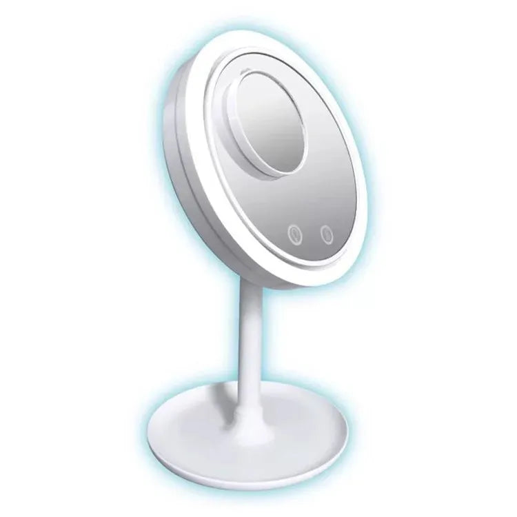 BreezeMirror™ - Espejo 3 En 1 Con Luz Led, Lupa 5x y Ventilador