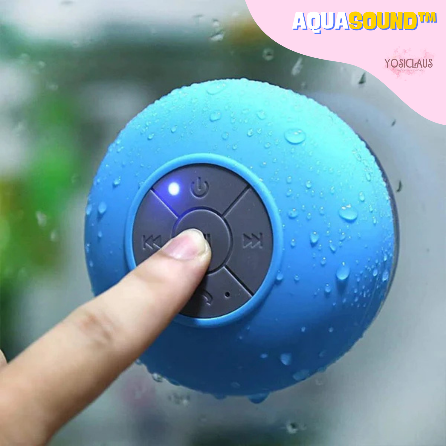 AquaSound™ Parlante Bluetooth Portátil de Ducha