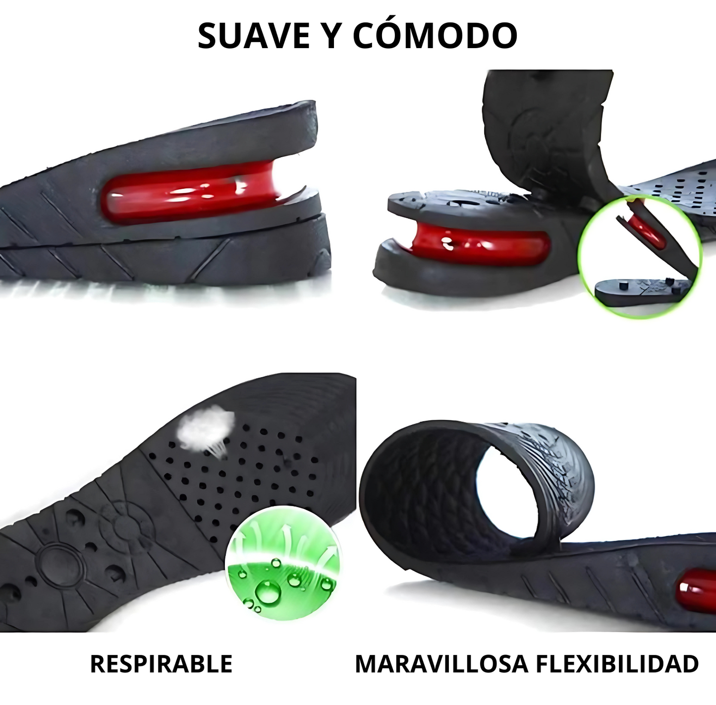 ElevAir™ - Plantilla De Altura Taloneras De Gel