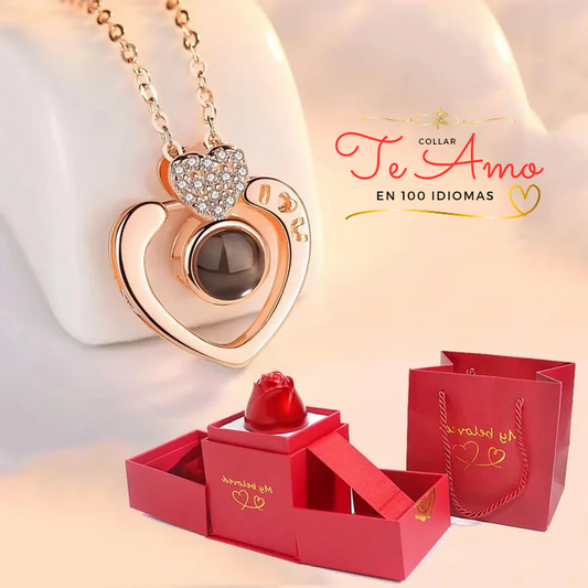 HotRose™ Collar “te amo en 100 idiomas" en rosa