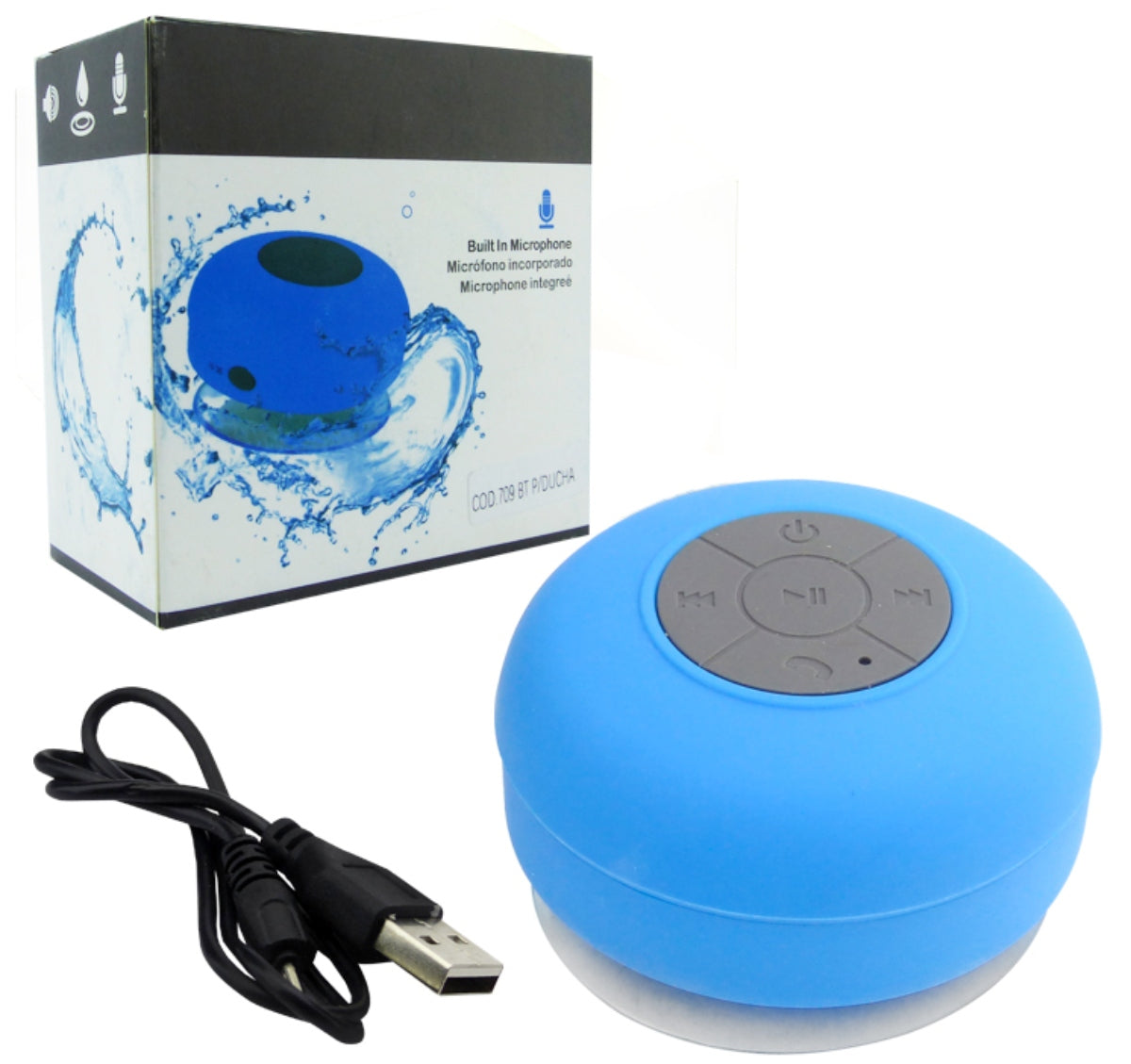 AquaSound™ Parlante Bluetooth Portátil de Ducha